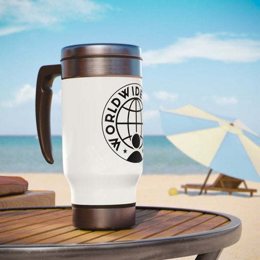 Stainless Steel Travel Mug with Handle, 14oz