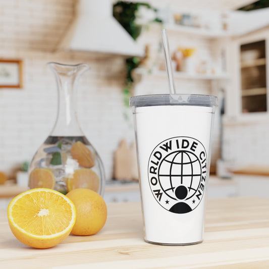 Plastic Tumbler with Straw